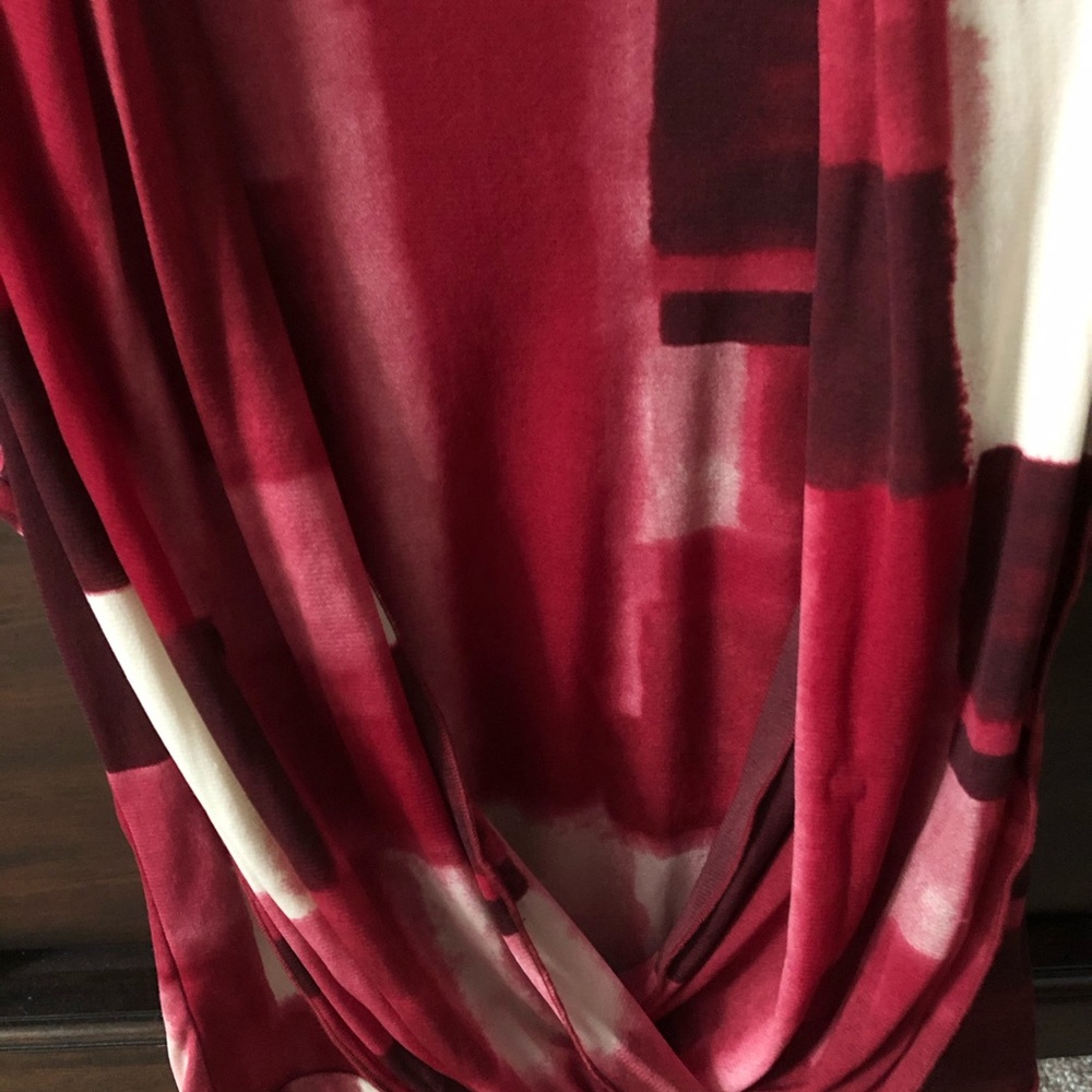 Red wine sleeveless blouse